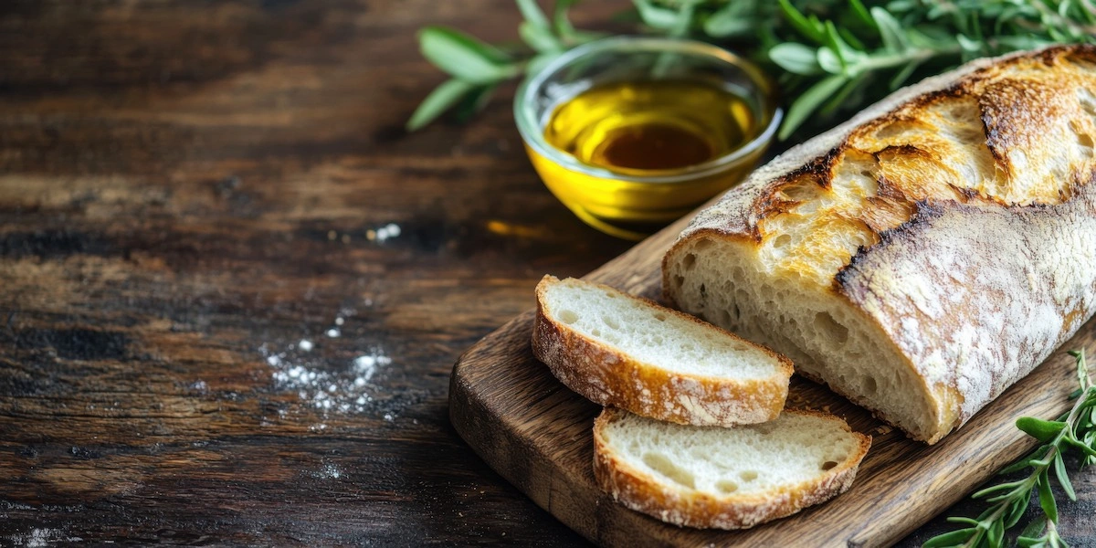 types of italian breads on a table